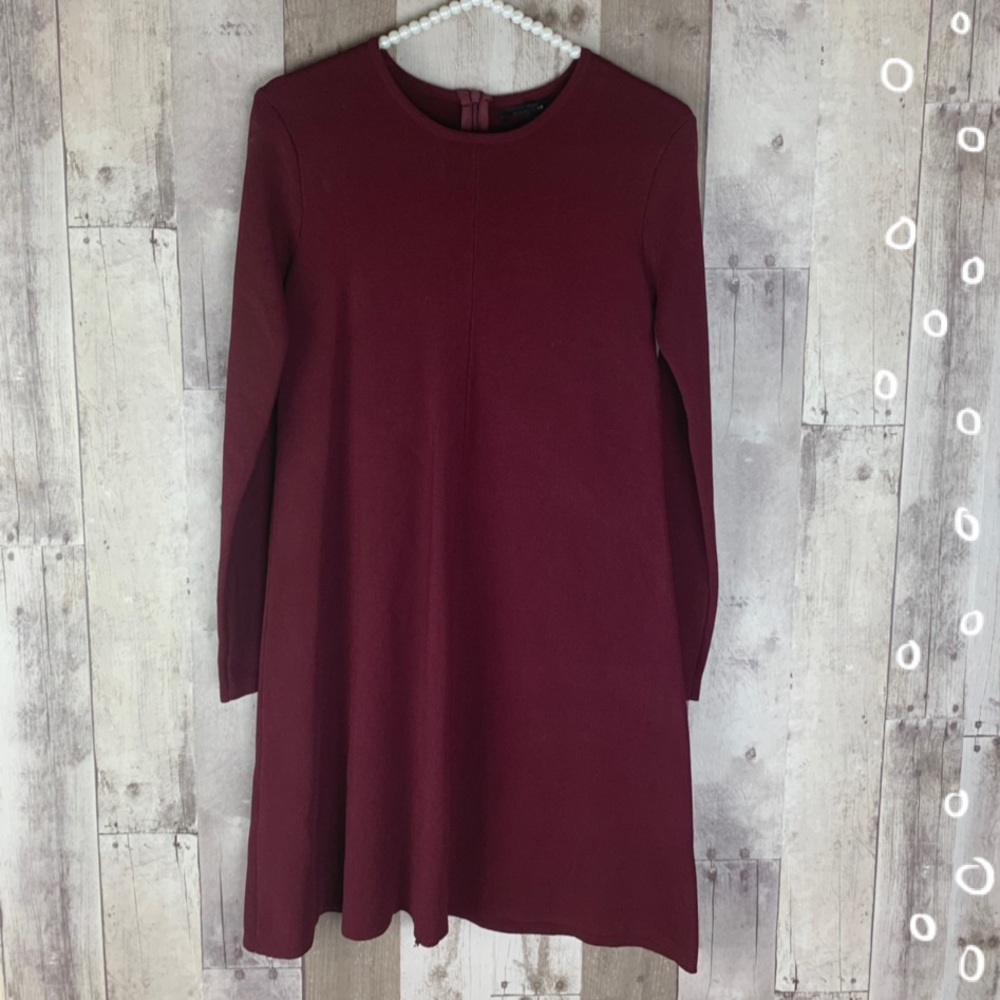 Olivaceous Burgundy Long Sleeve Dress